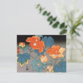 Hibiskus, Ando Hiroshige Postkarte (Stehend Vorderseite)