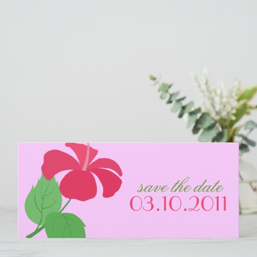 Hibiskus Ankündigung Datum freihalten (Stehend Vorderseite)