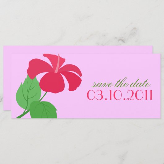 Hibiskus Ankündigung Datum freihalten (Vorne/Hinten)