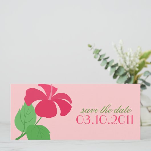 Hibiskus Ankündigung Datum freihalten (Stehend Vorderseite)