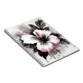 Hibiskus - Aquarellblumen Notizblock (Rechte Seite)