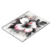 Hibiskus - Aquarellblumen Notizblock (Linke Seite)