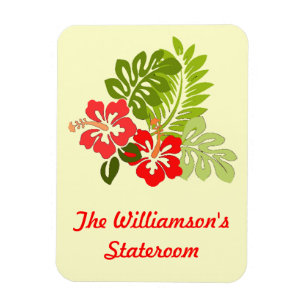 Hibiskus auf der Gelben Zimmertür Magnet