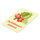 Hibiskus auf der Gelben Zimmertür Magnet (Linke Seite)