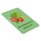 Hibiskus auf der grünen Zimmertür Magnet (Rechte Seite)
