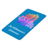 Hibiskus auf der Wasserstraßenmarkierung Magnet (Linke Seite)