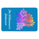 Hibiskus auf der Wasserstraßenmarkierung Magnet (Horizontal)
