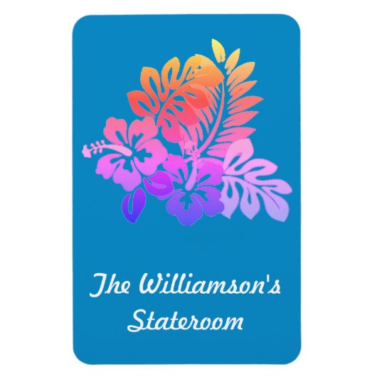 Hibiskus auf der Wasserstraßenmarkierung Magnet (Vertikal)