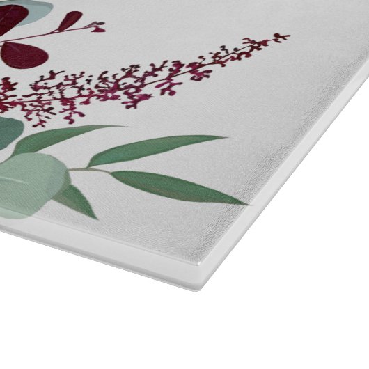 Hibiskus auf Weiß Schneidebrett (Ecke)