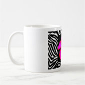 Hibiskus auf Zebra Print-Tasse Kaffeetasse (Links)