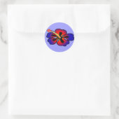 Hibiskus-Aufkleber Runder Aufkleber (Tasche)