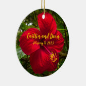 Hibiskus aus Glas Keramik Ornament (Rechts)