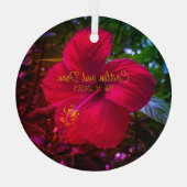 Hibiskus aus Glas Ornament Aus Glas (Rückseite)