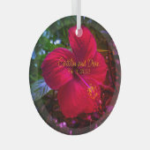 Hibiskus aus Glas Ornament Aus Glas (Vorderseite Rechts)
