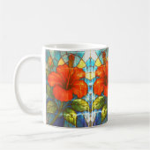 Hibiskus aus Hartglas Kaffeetasse (Links)