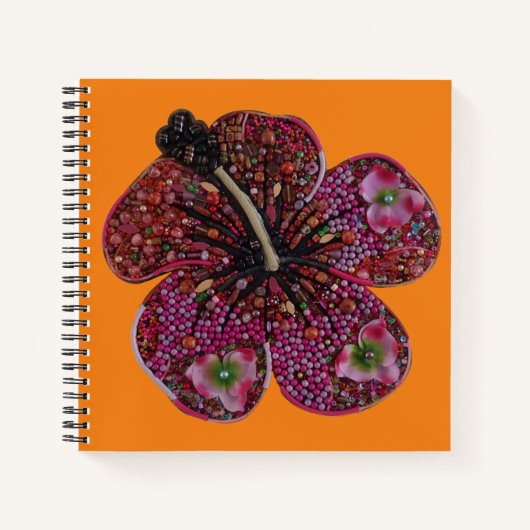 Hibiskus Beads Mosaik Notebook Notizblock (Vorderseite)