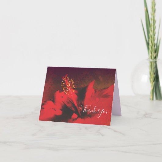 Hibiskus Beerdigung Dankeschön Karte (Vorderseite)