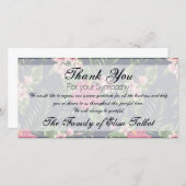 Hibiskus Beileid Vielen Dank Foto-Karte Dankeskarte (Vorne/Hinten)