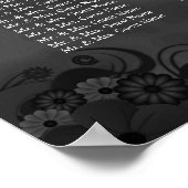 Hibiskus Black 10 Tables Hochzeitssender Poster (Ecke)