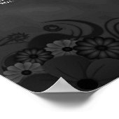 Hibiskus Black 11 Tables Hochzeitssattel Poster (Ecke)
