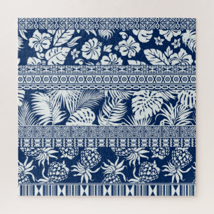 Hibiskus, Blätter: hawaiianische Tapete. Puzzle