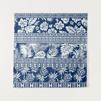 Hibiskus, Blätter: hawaiianische Tapete. Wandteppich