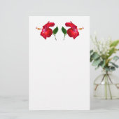 Hibiskus Blossom Briefpapier (Stehend Vorderseite)