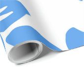 Hibiskus Blue Blume Blumenblume Niedlich Geschenkpapier (Rolleneckpunkt)