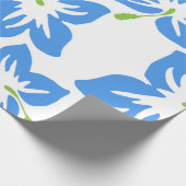 Hibiskus Blue Blume Blumenblume Niedlich Geschenkpapier (Ecke)