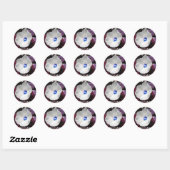 Hibiskus Blue - White Lace Wedding Sticker (Blatt)