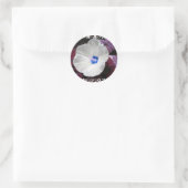 Hibiskus Blue - White Lace Wedding Sticker (Tasche)