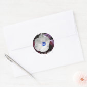 Hibiskus Blue - White Lace Wedding Sticker (Umschlag)