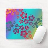 Hibiskus blüht 2 | farbiger Hintergrund Mousepad (Mit Mouse)