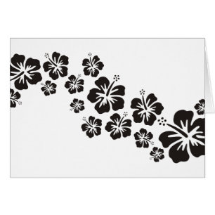 Hibiskus blüht in Schwarz