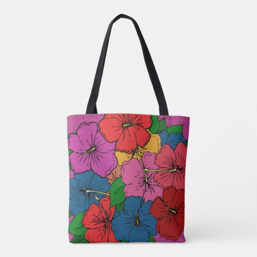 Hibiskus-Blume #5 Tasche (Rückseite)