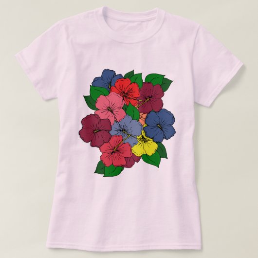 Hibiskus-Blume #8 T-Shirt (Design vorne)