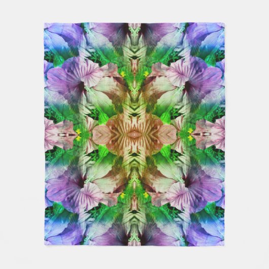 Hibiskus-Blume Abstrakt erschüttert Fleecedecke (Vorderseite)