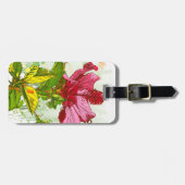Hibiskus-Blume - Aquarelle Gepäckanhänger (Vorderseite horizontal)