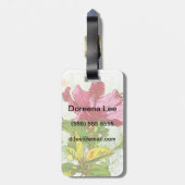 Hibiskus-Blume - Aquarelle Gepäckanhänger (Rückseite vertikal)