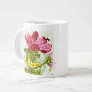 Hibiskus-Blume - Aquarelle Jumbo-Tasse