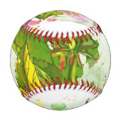 Hibiskus Blume - Aquarellfarbe Baseball (Rückseite)