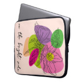 Hibiskus Blume Art Laptopschutzhülle (Vorderseite Links)