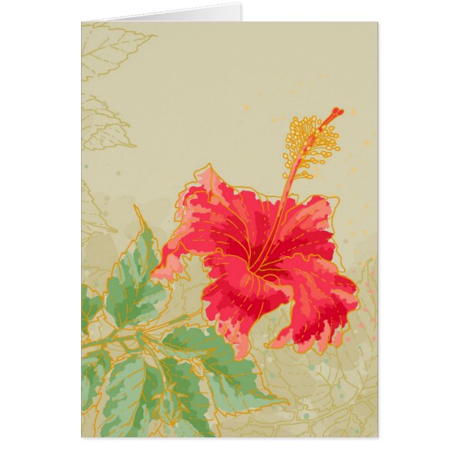 Hibiskus-Blume auf getontem Hintergrund (Vorne)