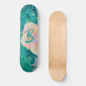 Hibiskus-Blume auf Türkiswasser 8,5" Skateboard (Vorderseite)