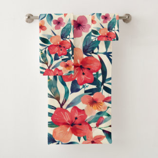 Hibiskus-Blume Badhandtuch Set