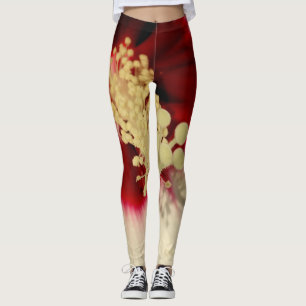 Hibiskus Blume Blumenkohl Foto Leggings, M Leggings