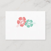 Hibiskus Blume Boarding Pass Escort/Sitzkarte Platzkarte (Rückseite)