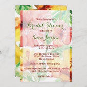 Hibiskus Blume Brautparty Einladung (Vorne/Hinten)