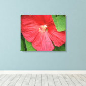 Hibiskus Blume Bright Magenta Leinwanddruck (Insitu (Holzboden))