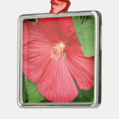 Hibiskus Blume Bright Magenta Ornament Aus Metall (Links)
